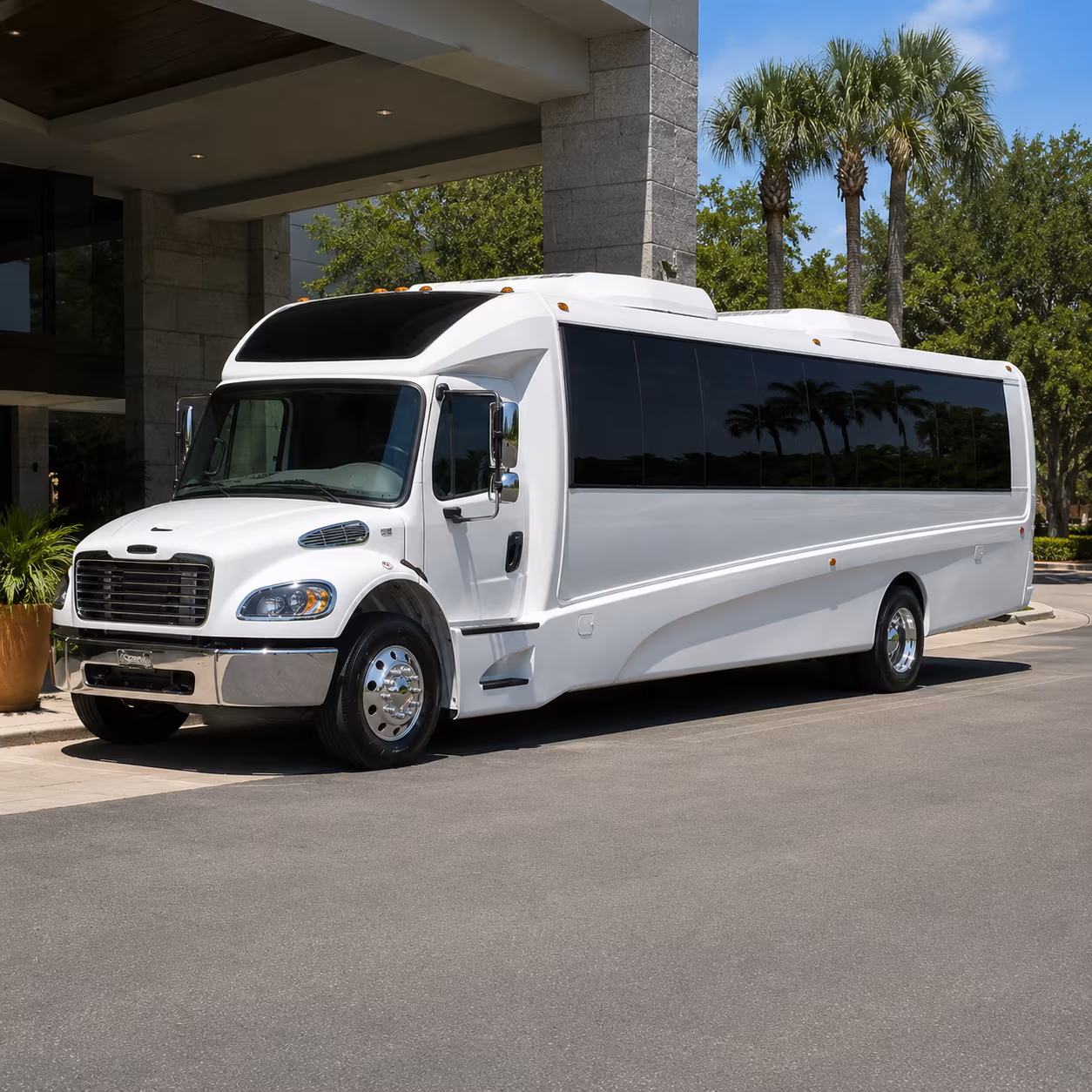 mobile military base transfer and troop movement buses